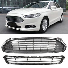 2Pcs Front Bumper Upper+Lower Grille Grill For Ford Fusion 2013-2016 picture