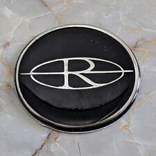 Black and Chrome Riviera Wire Wheel Chips Emblems Set of 4 Size 1.75in. picture