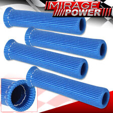 Universal 4X 1200? Thermal Spark Plug Wire Heat Shield Sleeve Header Boost Blue picture