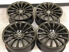 19” MERCEDES BENZ S STYLE GLOSS BLACK RIMS WHEELS TIRES S CLASS S430 S550 S580 picture