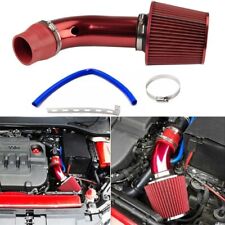 Cold Air Intake Filter Induction Kit Pipe Power Flow Hose System 3 inch (Red) picture