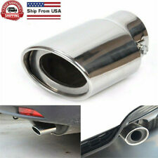 Car Exhaust Pipe Tip Rear Tail Throat Muffler Stainless Steel Round Accessories picture