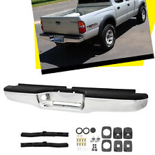 For 1995-2004 Toyota Tacoma Complete Chrome Rear Steel Step Bumper Assembly picture