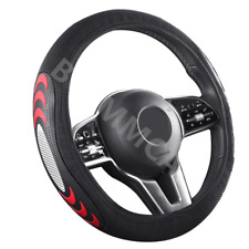 Car Steering Wheel Cover Black/Red Ice Silk Breathable Anti-slip Accessories picture