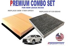 PREMIUM COMBO AIR FILTER & CHARCOAL CABIN FILTER FOR 2016 - 2022 LEXUS RX350 picture