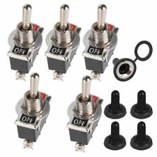 5X 12V SPST Solid Metal Toggle Switch ON/OFF Single Pole for Marine & Automotive picture