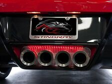 Corvette C7, Z06 Exhaust  Panel - 2014-2019  Perforated, Illuminated, Red NPP picture