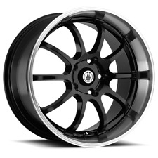 1 New Gloss Black With Machined Lip Konig Lightning 16X7 40 5-100/114.30 Wheel picture