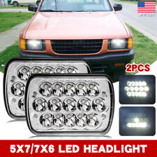For Isuzu Pickup I-Mark Pair 7X6 5X7 Inch LED Headlights Chrome Hi-Lo Beam DOT picture