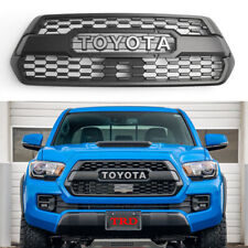 For 2016-2021 Tacoma TRD Pro Front Grille Bumper Hood Matte Black Grill W/Letter picture