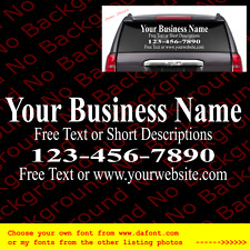 Custom Business Company Name Information Car Truck Back Window Vinyl Decal BS018 picture