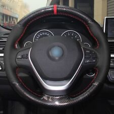 Hand-stitched Carbon Fiber Leather Steering Wheel Cover For BMW 316i 320i 328i 3 picture