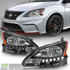 [Black Edition] For 2013 2014 2015 Sentra Headlights Headlamps 13-15 Left+Right picture