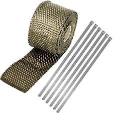 Exhaust Manifolds Titanium Heat Wrap Tape Thermal Wrap 2'' X 5M & 6 Ties picture