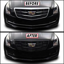 Chrome Delete Blackout Overlay for 2015-19 Cadillac ATS Full Front Bumper Trims picture