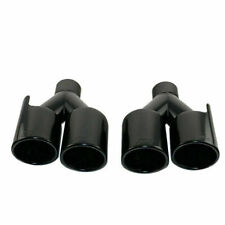 2pcs 2.25'' ID 3.5'' OD Black Welding Car Dual Exhaust Pipe Tip for BMW M series picture