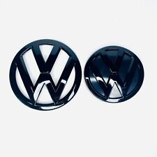 New Glossy Black Front And Rear Emblem For VW MK7 GTI GOLF 7 Badge Logo Set  picture