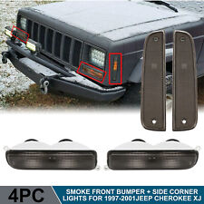 Smoke Corner Lights + Bumper Signal Lights For 1997-2001 Jeep Cherokee XJ picture