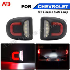 Red Tube LED White License Plate Lights For Chevy Silverado GMC Sierra 1500 2500 picture