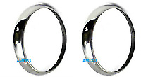 SPRITE 1-111 & MIDGET  1-11  PAIR OF HEADLAMP OUTER HIGH POLISHED OUTER RIMS  picture