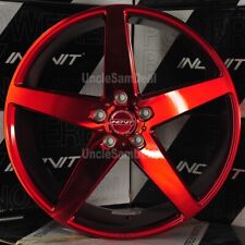 STAGGERED 20x8.5 20x10 5x114.3 INOVIT ROTOR RED MACHINE FACE 5 SPOKES WHEELS SET picture