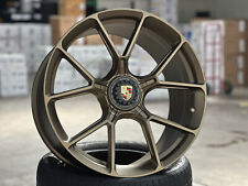 New 20x8.5F 21x11.5R BLACKOUT FORGED GT3 RS (4 Wheel) PORSCHE Carrera 991 992 picture