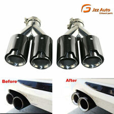 Pair 2.5'' ID 3.5'' OD Y Carbon Fiber Exhaust Pipe Dual End Tip For BMW M Series picture