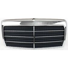 Grille For 86-93 Mercedes Benz 300E 90-93 300D Chrome Shell w/ Gray Insert picture