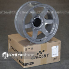 4 CIRCUIT STELLER 17X8.5 6X139.7 GLOSS BATTLESHIP GREY WHEELS FITS FORD BRONCO picture