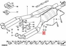Genuine BMW E38 750i 750iL 750iLP Exhaust Pipe Front Silencer 18101741394 picture