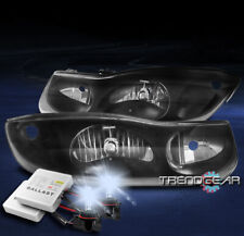 FOR 01-02 SATURN SC SERIES SC1 SC2 REPLACEMENT HEADLIGHTS LAMP BLACK W/8000K HID picture