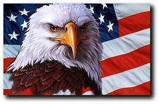 BALD EAGLE AMERICAN FLAG DECAL STICKER 3M US TRUCK HELMET VEHICLE WINDOW WALL picture