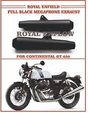 Fit For Royal Enfield TE 103 Full Black Megaphone Exhaust for Continental GT 650 picture