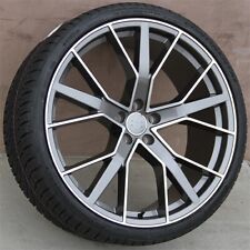 SET(4) 22x9.5 5X112 +26 WHEELS & TIRES PKG AUDI RS6 A7 A8 S8 SQ5 Q7 Q8 RS STYLE  picture