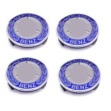 Set of 4 75MM Wheel Center Caps Hubcaps for Mercedes-Benz AMG blue blue picture