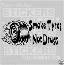 SMOKE TYRES DECAL 215x90mm Capt'n Skullys Stickers Online MPN 2033 M/PURPOSE picture