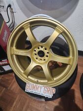Gram Lights 57DR 18x9.5 +38 5x100 E8 Gold Wheel WRX Subaru fitment - Vegas Shop picture