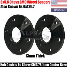 2Pc 6x5.5 Hub Centric Wheel Spacers 1/2