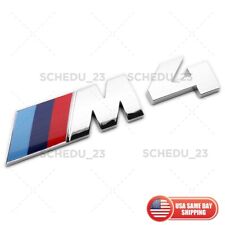 F82 F83 Chrome M4 Logo Emblem Badge Car Rear Trunk OEM ABS M Series Performance picture