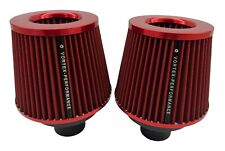 Dual Cone Intake Cold Air filters for BMW N54 335i 335xi E90 E92 E91 E93 - RED picture