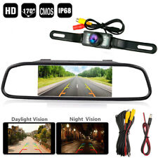 Car Rear View Mirror Backup Camera Parking System Night Vision + 5'' Monitor picture
