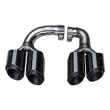 Black Exhaust Tips Muffler Tail Pipes Fit For Porsche Cayenne E-Hybrid 2019-2024 picture