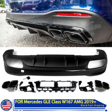 Rear Diffuser Lip Spoiler for Mercedes GLE W167 GLE63 Exhaust AMG Style 2020+ US picture