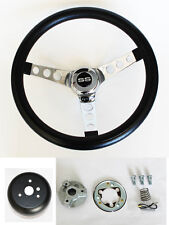 New Chevelle Camaro Nova SS Center Cap Grant Black Steering Wheel 13 1/2