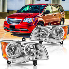 For 08-16 Chrysler Town & Country 11-17 Dodge Grand Caravan Headlights Chrome picture