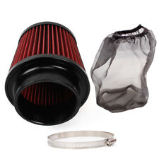 4inch/100mm Red High Flow Inlet Cold Air Intake Cone Replacement Dry Air Filter picture