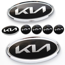 7pcs Front Hood Rear Trunk Emblem Steering Wheel Hub Center 3D Sticker for Kia picture