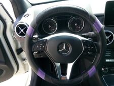 Black & Purple Lady Favorite Design PU Leather Steering Wheel Cover Stylish picture