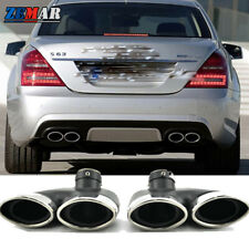 Exhaust Pipes For Mercedes Benz W220 S430 S500 S320 Stainless Steel Muffler Tips picture