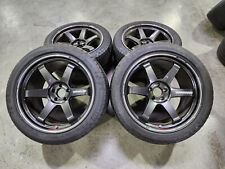 RAYS TE37 ULTRA GTR R35 20X12 +20 PCD 5x114.3 SQUARE Set for Wide Fender Kits picture